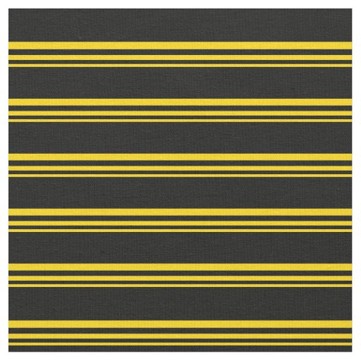Yellow and Black Stripes/Lines Pattern Fabric