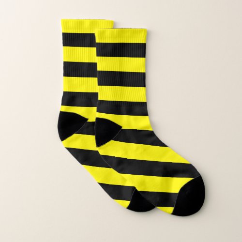Yellow and Black Stripes Socks