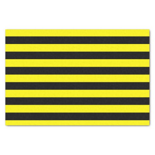 Yellow and Black Stripes Tissue Paper