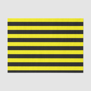 Yellow and Black Stripes Tissue Paper