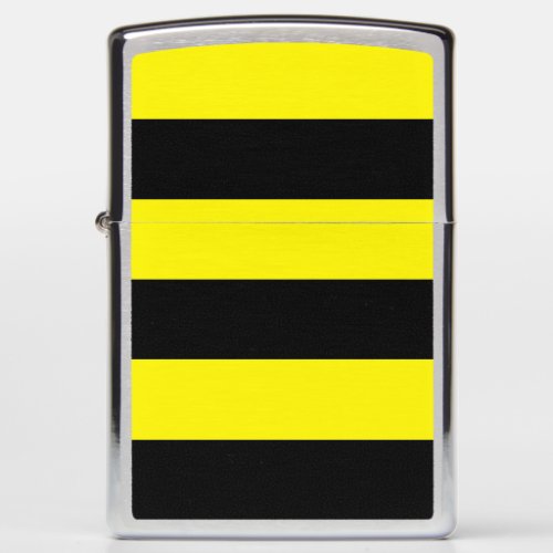 Yellow and Black Stripes Zippo Lighter