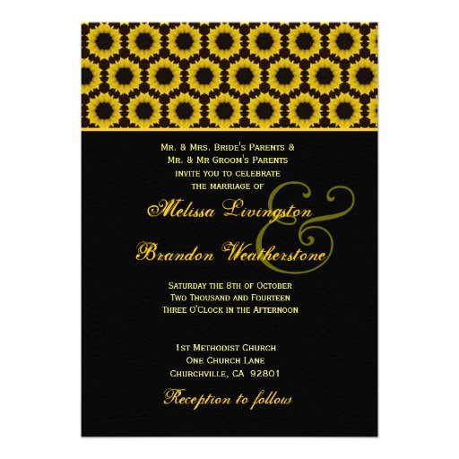 Yellow And Black Invitations 8