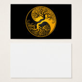 Yellow and Black Tree of Life Yin Yang (Front & Back)