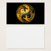 Yellow and Black Yin Yang Dragons (Front & Back)