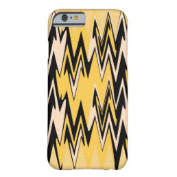 Yellow and Black Zigzag Abstract Chevron Barely There iPhone 6 Case