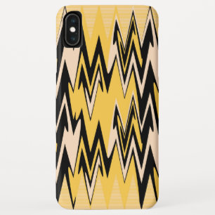 Yellow and Black Zigzag Abstract Chevron iPhone XS Max Case