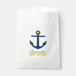 Yellow and Blue Anchor Favor Bag