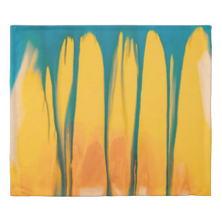 YELLOW AND BLUE APPAREL DUVET COVER