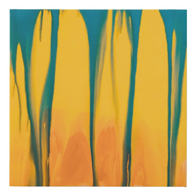 YELLOW AND BLUE APPAREL FAUX CANVAS PRINT (Front)