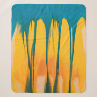 YELLOW AND BLUE APPAREL SHERPA BLANKET