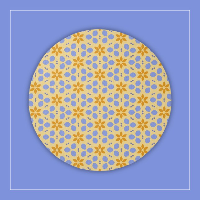 Yellow and Blue Botanical Flowers on Girly Floral Rug (Creator Uploaded)