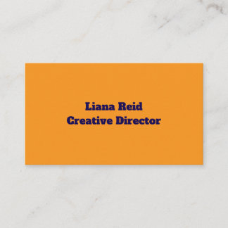 Yellow and blue business card