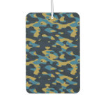 yellow and blue camo abstract air freshener