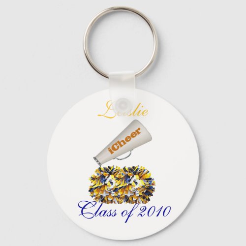 Yellow and Blue Cheerleader KeyChain