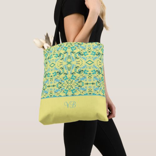 Yellow and Blue Color Splatter Tote Bag