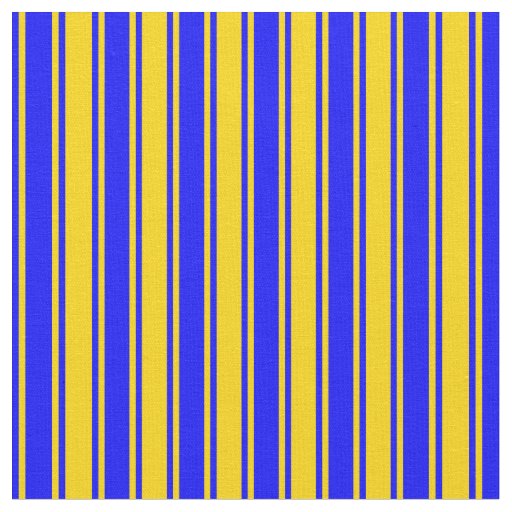 Yellow and Blue Colored Striped/Lined Pattern Fabric Zazzle