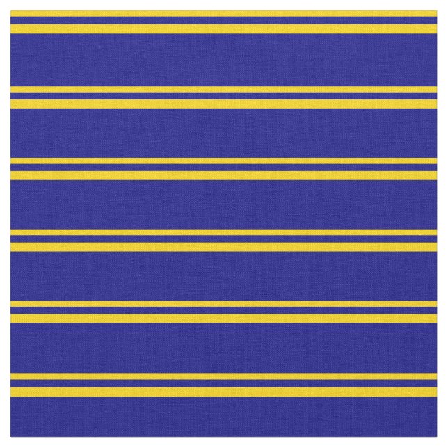 Yellow and Blue Colored Stripes Fabric (Close Up)
