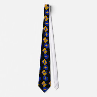 Yellow and Blue Designed Tie