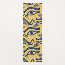 Yellow and Blue Egyptian Pattern - Eye of Horus