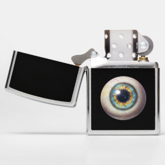 Yellow and Blue Eyeball Zippo Lighter