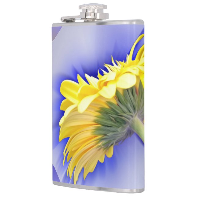Yellow and blue flask (Left)