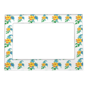 Yellow and Blue Flower Magnetic Frame