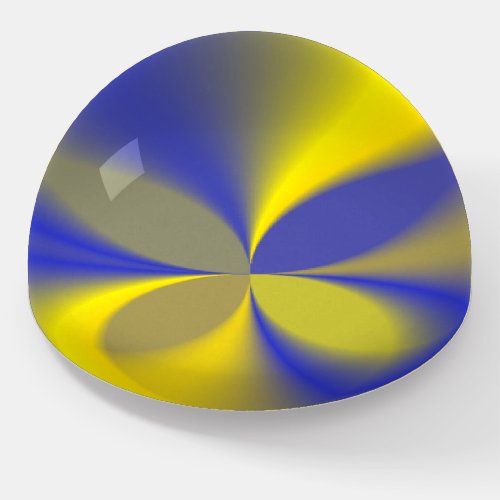 Yellow and Blue Four Leaves Paperweight