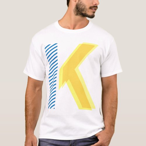 Yellow and Blue K  Kappa   T_Shirt