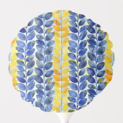 Yellow and Blue Leaves Balloon