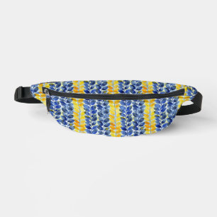 Yellow and Blue Leaves Fanny Pack