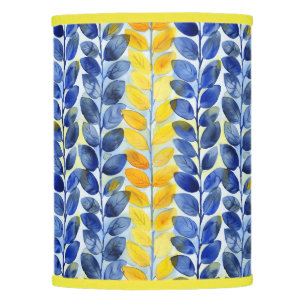Yellow and Blue Leaves Lamp Shade