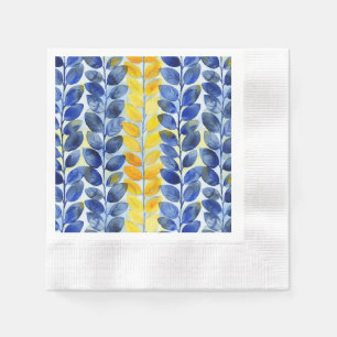 Yellow and Blue Leaves Napkins