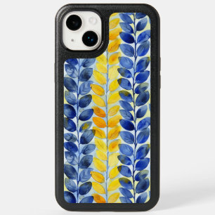 Yellow and Blue Leaves OtterBox iPhone 14 Plus Case