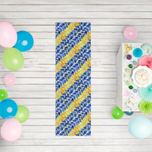 Yellow and Blue Leaves Outdoor Rug