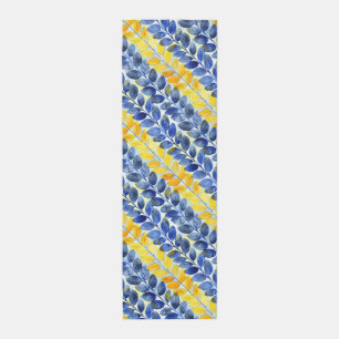 Yellow and Blue Leaves Runner