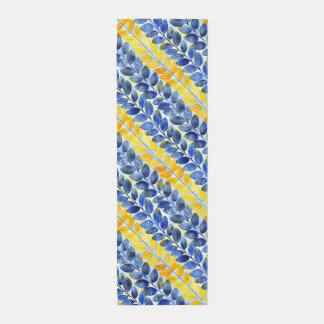 Yellow and Blue Leaves Runner