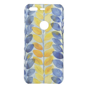 Yellow and Blue Leaves Uncommon Google Pixel Case