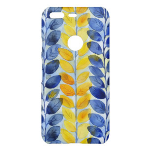 Yellow and Blue Leaves Uncommon Google Pixel Case