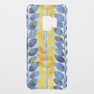 Yellow and Blue Leaves Uncommon Samsung Galaxy S9 Case