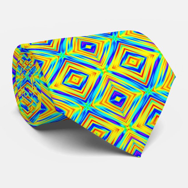 Yellow and Blue Neck Tie (Rolled)