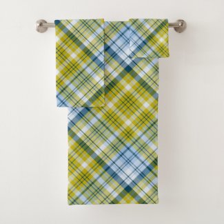 Yellow And Blue Plaid 