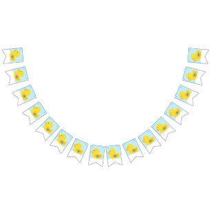 Yellow and Blue Rubber Ducky Bunting Flags