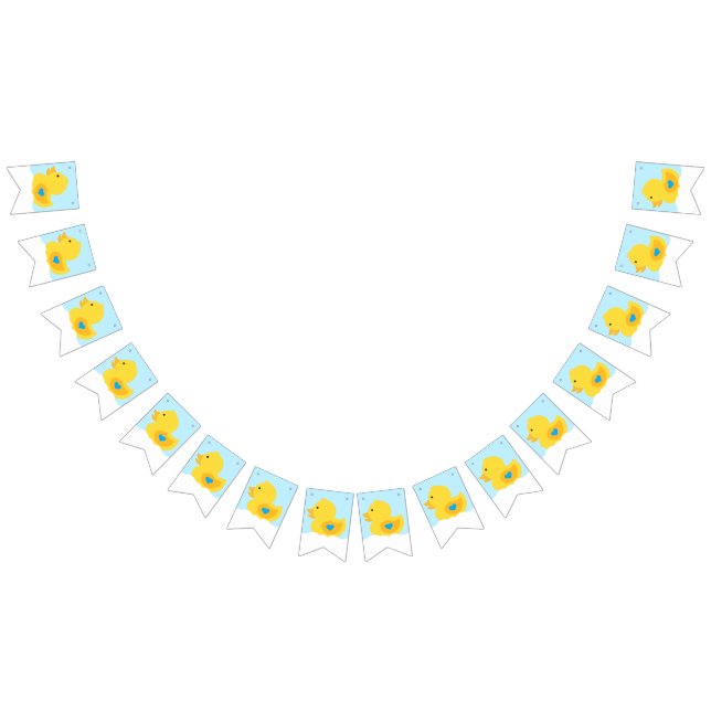 Yellow and Blue Rubber Ducky Bunting Flags (All)