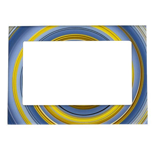 Yellow and blue spiral magnetic frame (Front)