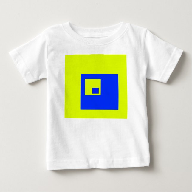 Yellow and blue squares baby T-Shirt (Front)
