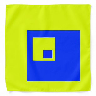 Yellow and blue squares bandana