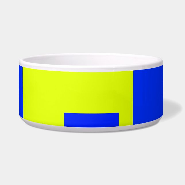 Yellow and blue squares bowl (Front)
