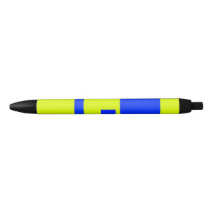Yellow and blue squares pen