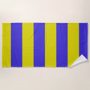 Yellow and Blue Striped Beach Towel