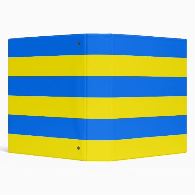 Yellow and Blue Stripes 3 Ring Binder (Background)